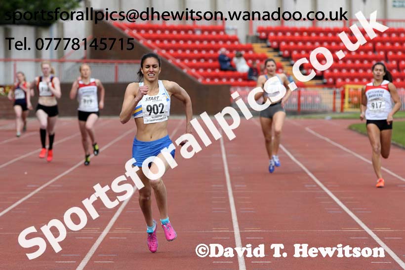 Senior womens 400 metres, North Eastern Track and Field Champs, Gateshead Stadium. Photo: David T. Hewitson/Sports for All Pics